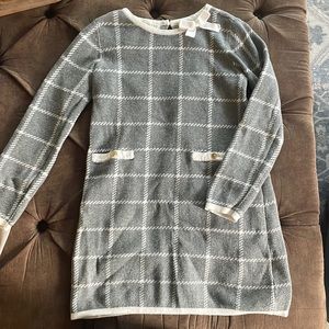 Girls Plaid sweater Dress